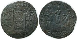 P3275 France Jeton Charles X Deux colonnes Mars Piété Justice debout type Hybride