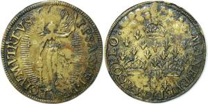 P3278 France Jeton Henri III La Victoire ailée debout couronnes lis