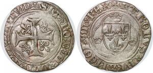 P3329 Blanc à la couronne Charles VII 1ere emission Rouen Silver -&gt; Make offer