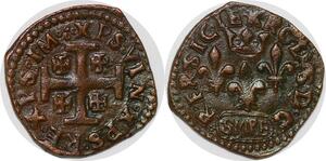 P3335 Italy Charles VIII cavallo Sulmona Jerusalem Cross Superbe