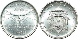 P3476 Vatican 500 Lire 1963 Cité Sede Vacante Silver FDC >M offer