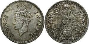 P3505 India British Rupee George VI 1940 Silver UNC -> Make offer