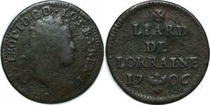 P3583 France Lorraine duché de Léopold liard 1706 Nancy ->Faire offre