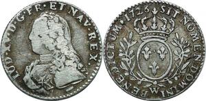 P3600 France 1/10 Ecu branches oliviers Louis XV 1726 A Paris Argent ->Faire offre