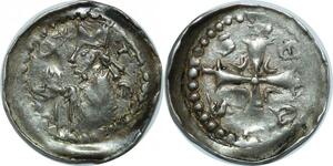 P3659 France Lorraine Evêché Metz Denier Jacques de Lorraine 1239 1260 Argent