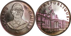 P3678 France Médaille Président Charles De Gaulle 1959 1969 Proof