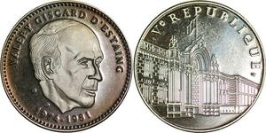 P3680 France Médaille Président Giscard d'Estaing 1974 1981 Proof
