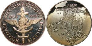 P3686 Médaille Combattants Algérie 1954 1962 Oran Constantine Sahara Proof