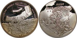 P3690 France Médaille Opération pierre précieuse 1959 1960 Bataille Algérie Oran Proof