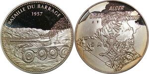 P3691 France Médaille Bataille du Barrage 1957 Bataille Algérie Sahara Alger Proof