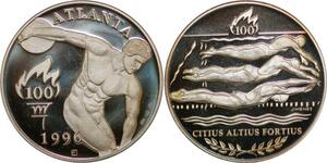 P3694 Médaille Jeux Olympiques Atlanta Natation 1996 Citius Altius Proof
