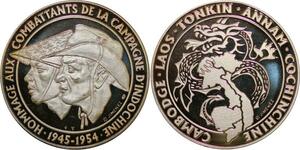 P3695 Médaille Guerre Indo Cochin Chine Tonkin Annam Cambdoge 1945 1954 Proof
