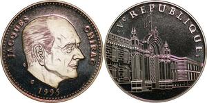 P3697 France Franc Médaille Président Jacques Chirac 1995 2007 Proof -> F offre