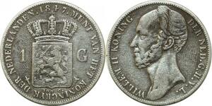 P3716 Netherlands Gulden Willem II 1847 Sword Silver -> Make offer