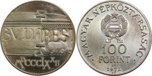 P3778 Hungary 100 Forint 1972 Budapest Silver UNC -> Make offer