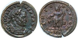P3812 Rare Roman Empire Follis Licinius I 308 324 Treveri Genio Pop Rom AU