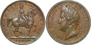 P3834 France Médaille Louis Philippe Armée Duc Orléans 1842 Prince Royal
