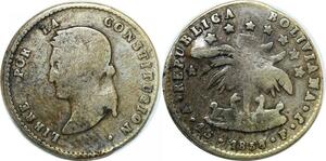 P3837 Bolivia 1 Sol Libre Por La Constitucion Simon Bolivar 1858 7 PTS FJ Silver -> Make offer