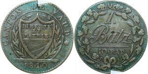 P3840 Switzerland Schweiz Vaud Waadt Batzen 10 Rappen 1810 -> Make offer