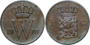 P3844 Netherlands Cent William III 1870 Sword -> Make offer