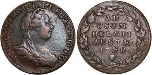 P3859 Netherlands Austrian Haus Habsburg 2 Liards Maria Theresia 1780 Brüssel