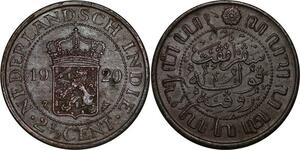 P3879 Indonesia Indië Nederlands 2 1/2 Cent Wilhelmina 1920 ->Make offer