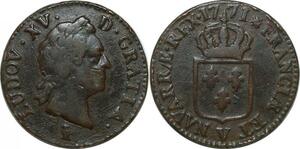 P3904 France Sol à la vieille têteLouis XV  1771 V Troyes -> Faire offre