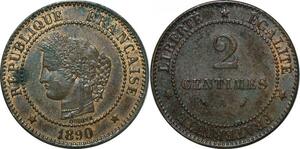 P3922 France 2 Centimes Cérès 1890 A Paris SUP + -> Faire offre