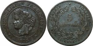 P3930 France 5 Centimes Cérès 1873 A Paris ->Faire offre