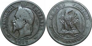 P3953 France 10 Centimes Napoléon III 1862 K Bordeaux ->Faire offre