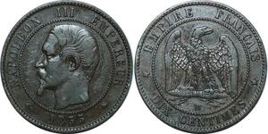P3955 France 10 Centimes Napoléon III 1855 BB Strasbourg ->Faire offre