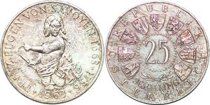 P4100 Österreich Austria 25 Schilling Prinz Eugen von Savoyen 1963 Proof