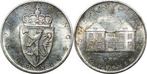 P4167 Norwegen Norwegen 10 Kroner Constitution 1964 Silver BU
