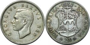 P4224 South Africa 2 Shillings 1952 Silver -> Make offer