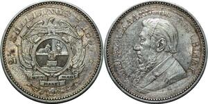 P4229 Scarce South Africa 2 1/2 Shillings 1897 Silver AU -> Make offer