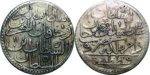 P4322 Ottoman Empire 60 Para 2 Zolota Abdülhamid I 1187 /11 Constantinople UNC