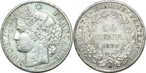 P4333 France 50 Centimes Cérès 1888 A Paris Argent -> Faire offre