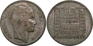 P4377 France 10 Francs Turin 1934 Argent -> Faire offre