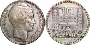P4382 France 10 Francs Turin 1930 Argent -> Faire offre
