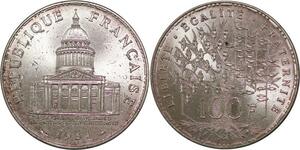 P4386 France 100 Francs Panthéon 1984 Argent SPL -> Faire offre