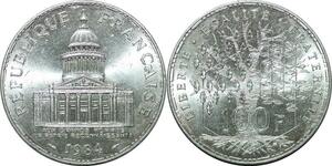 P4387 France 100 Francs Panthéon 1984 Argent SPL -> Faire offre