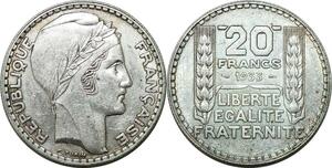 P4470 France 20 Francs Turin 1933 Argent SUP -> Faire offre