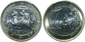P4473 Lithuania Lietuva Euro Antanas Žukauskas 2015 PCGS BU UNC