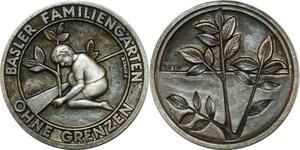 P4481 Switzerland Medal Basel Basler familiengarten 1976 Silver AU ->Make offer