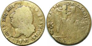 P4633 France Faux Epoque Constitution 15 Sols Louis XVI Francois 1791 I Limoges Laiton