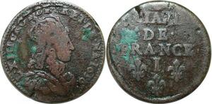 P4641 France Liard Louis XIV 1656 I Limoges ->Faire offre