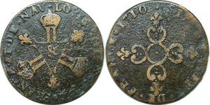 P4644 France 6 Deniers Dardenne Louis XIV 1710 & Aix en Provence ->Faire offre