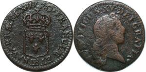 P4651 France Liard au buste enfantin Louis XV 1720 BB Strasbourg ->Faire offre