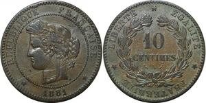 P4667 France 10 Centimes Cérès 1881 A Paris -> Faire offre