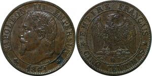 P4670 France 5 Centimes Napoléon III 1861 BB Strasbourg SUP ->Faire offre